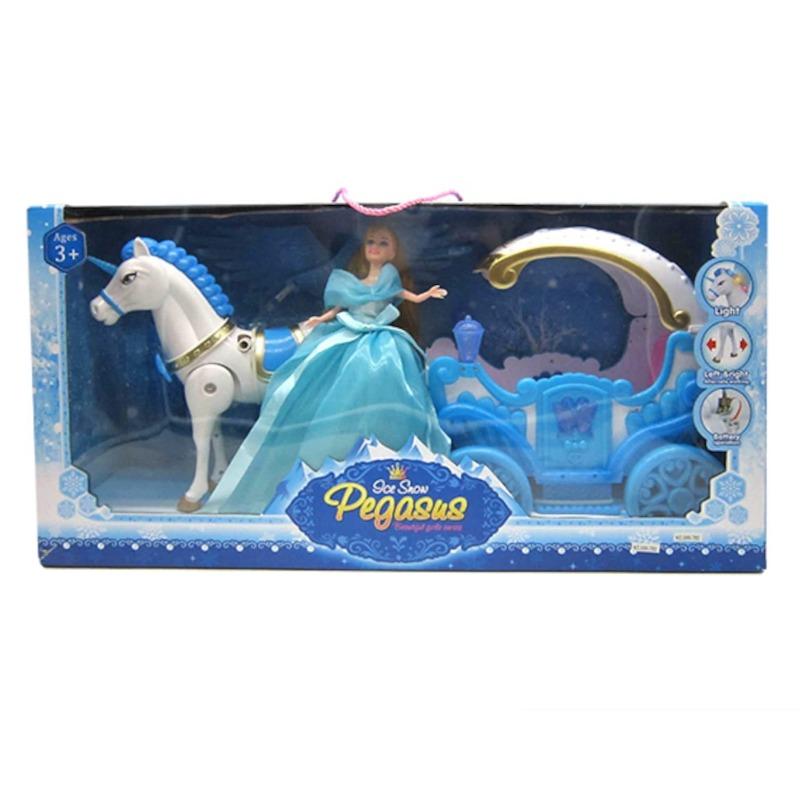 Sarah Creations Unicorn With Doll - Blue