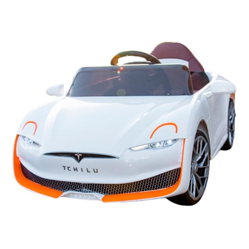 سيارة تشيلو كهربائية مضيئة 12 فولت لون أبيض