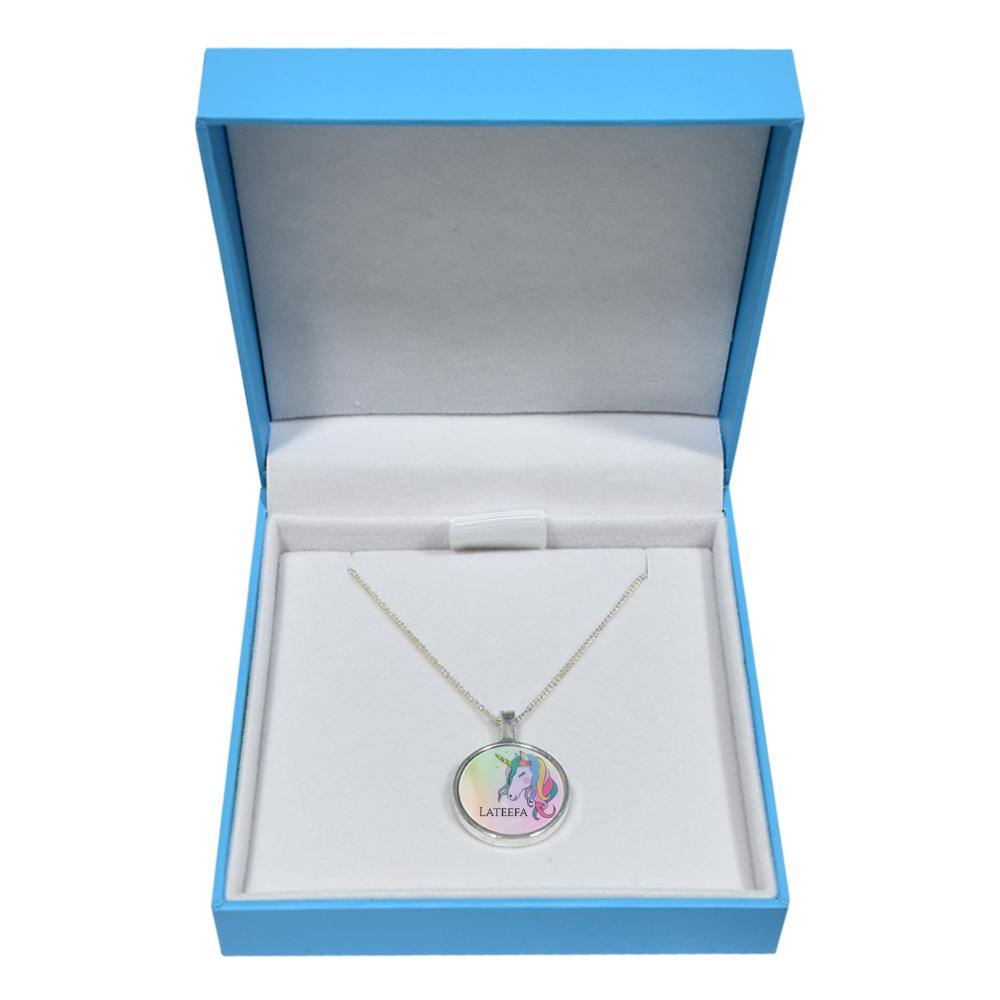 Unicorn in Colors - Round Pendant