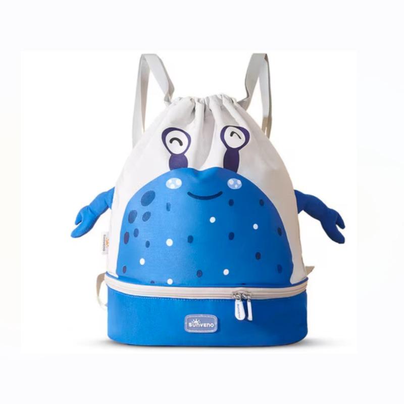 Sunveno Sling 3D School Swimming Bag With Shoe Compartment - Blue