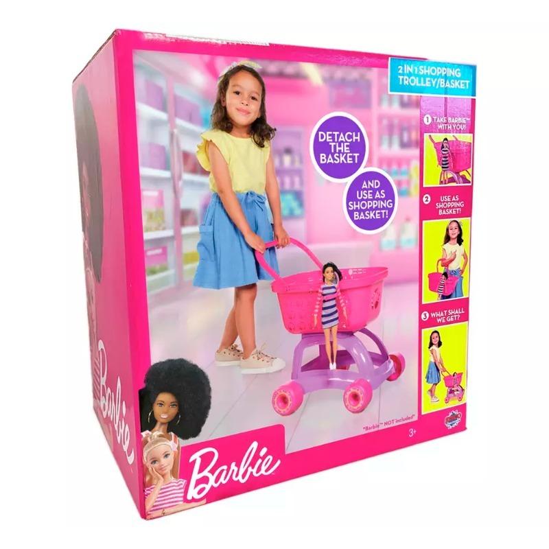 Buy 1 Get 1 Barbie Shopping Basket + Barbie Shopping Trolley 2 In 1