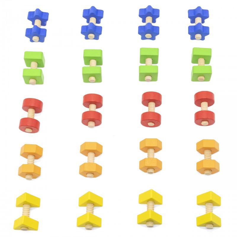 VIGA Sensory Nuts and Bolts 40 Pcs