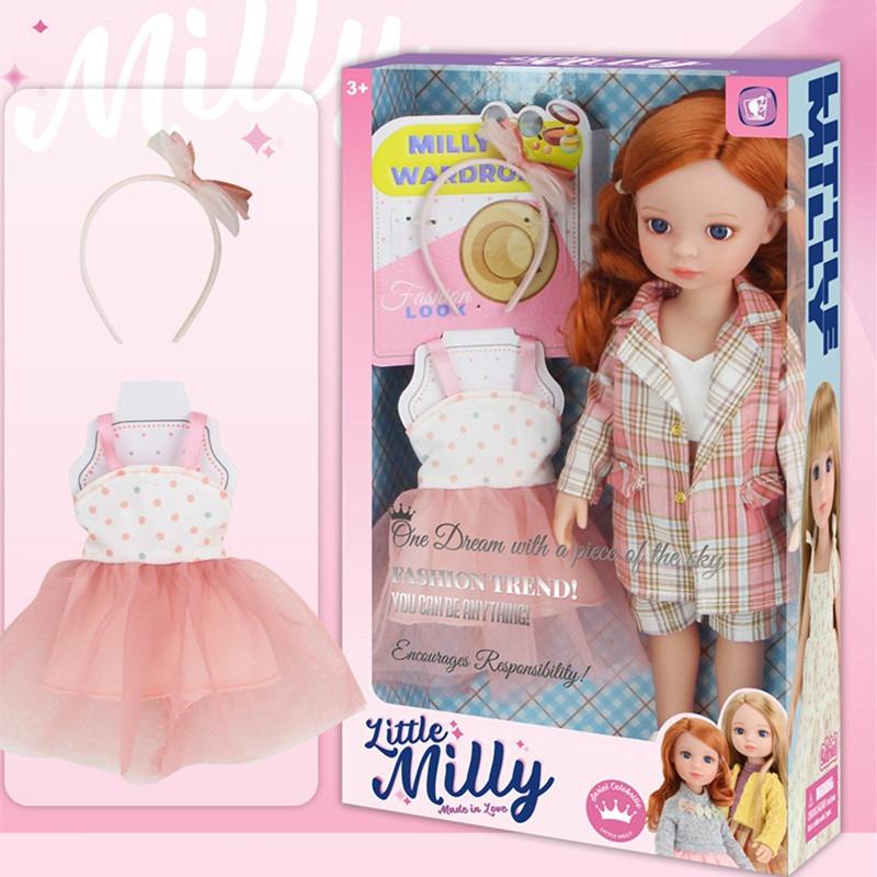 ليتل ميلي - دمية ليتل ميلي ون دريم مع فستان وطوق مقاس 12 انش