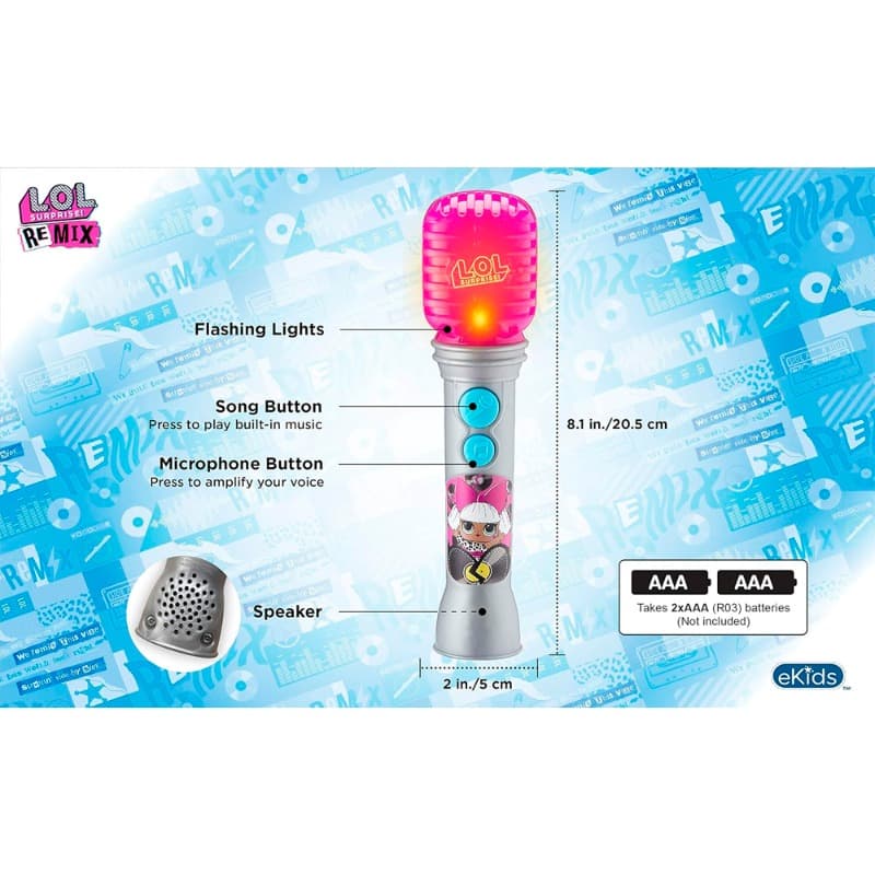 Kiddesigns Lol Surprise Sing Along Karaoke Microphone