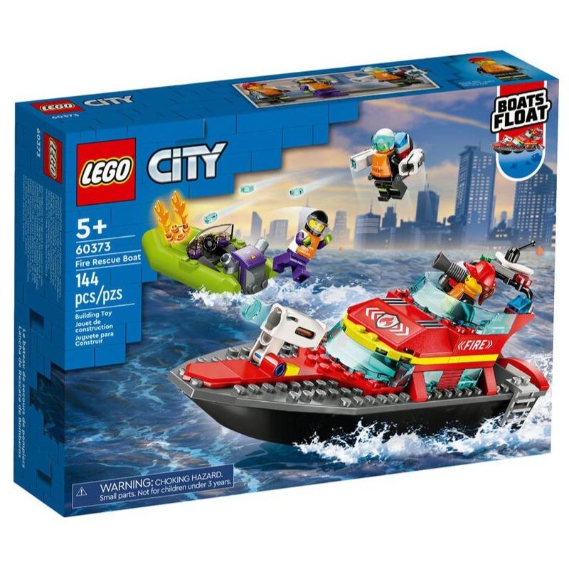 LEGO City Fire Rescue Boat Building Toy Set - 144 Pcs