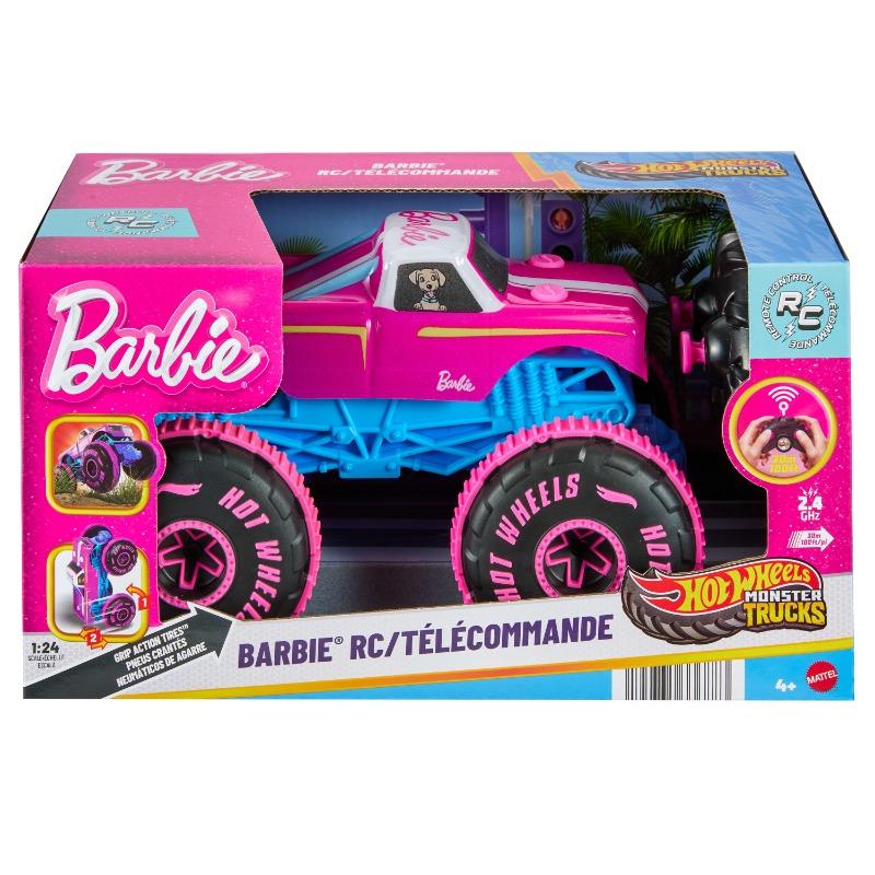 Hot Wheels Barbie RC Monster Truck – Pink Power Remote Control Vehicle