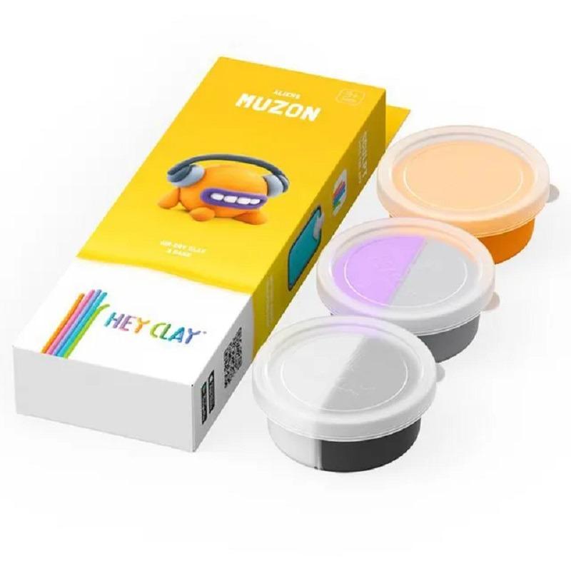 Hey Clay DIY Muzon Plastic Modelling Air Dry Clay Kit - 3pcs