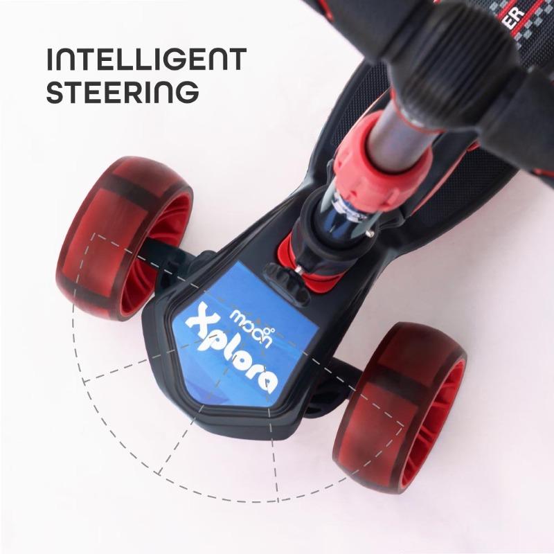 Moon Xplora Foldable Scooter With Seat - Red