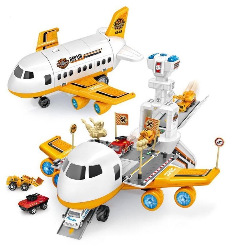 لعبة طائرة النقل مع الضوء والموسيقى