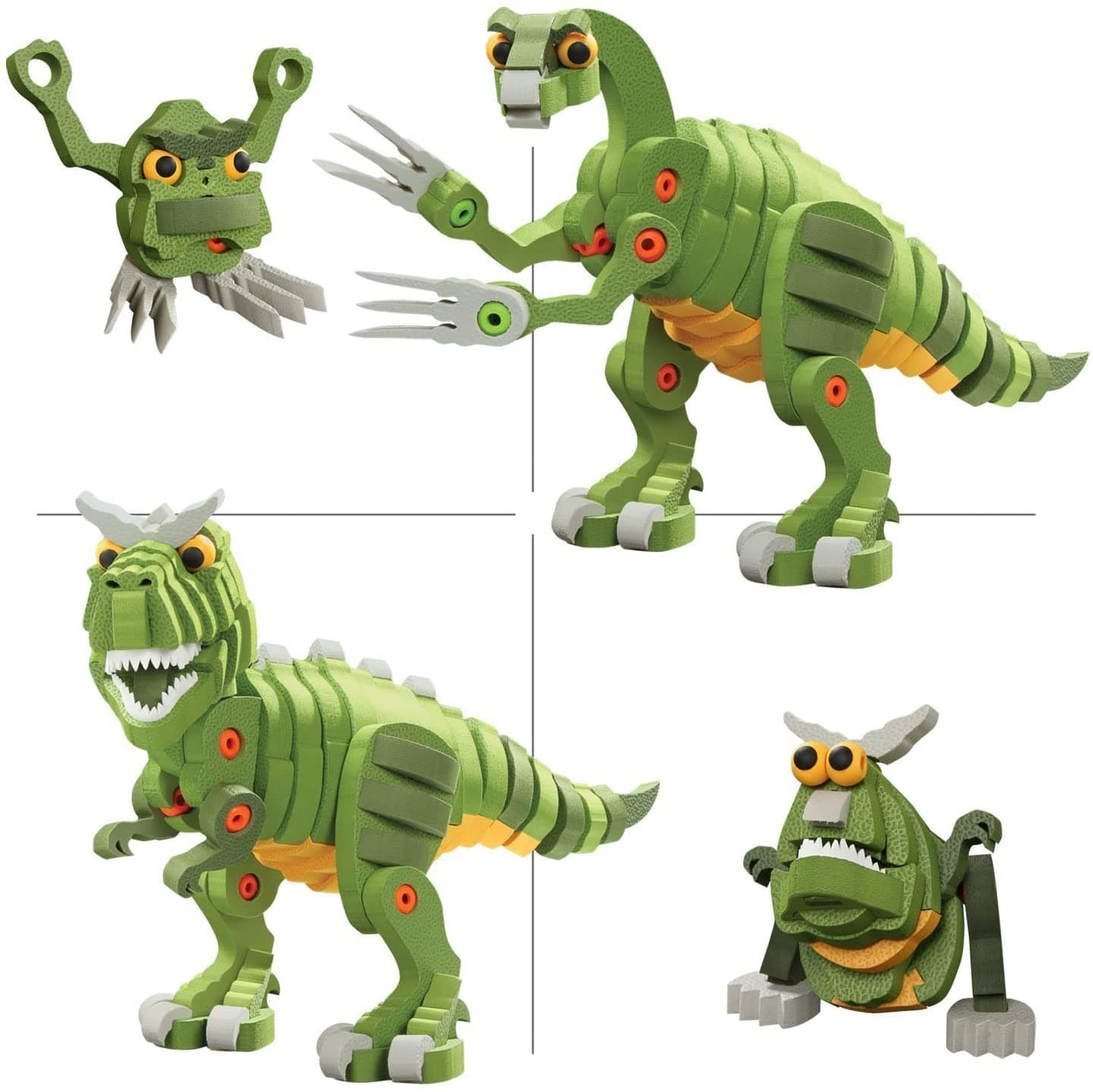 Bloco - T-Rex And Triceratops Blocks Building