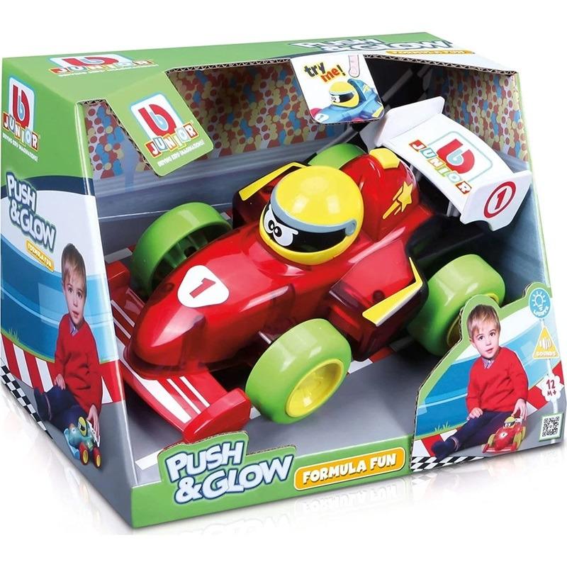 BB Junior Push And Glow Formula Fun Toy Car With Light And Sound