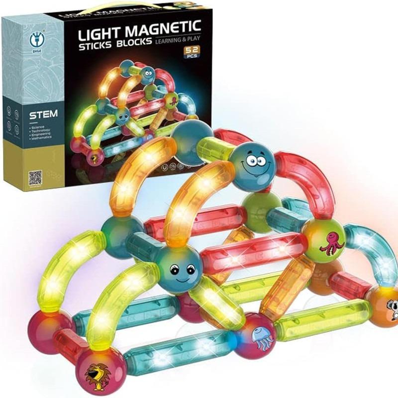 Dige Light Magnetic Stick Blocks - 52pcs