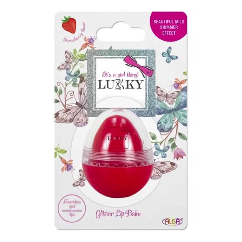 Lukky Lip Balm Egg Shaped Red Aurora 10 G