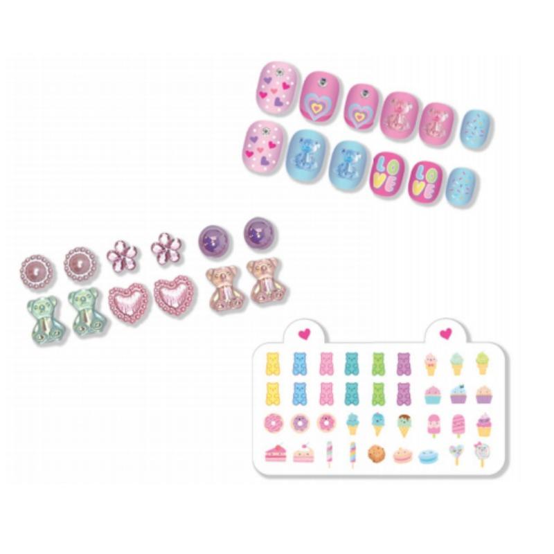 Hot Focus Stick On Me Gummy Bear Nail Stickers And Manicure Set