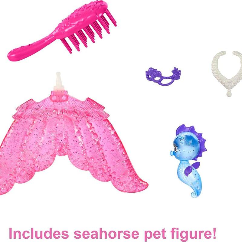 Barbie - Malibu Mermaid Power Blue Hair Doll with Interchangeable Flipper and Accessories
