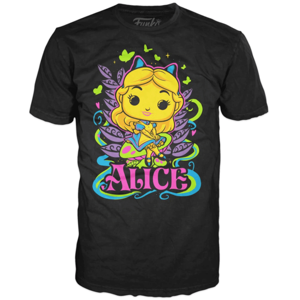 Pop Tee Blacklight - Alice T-shirt Medium Size