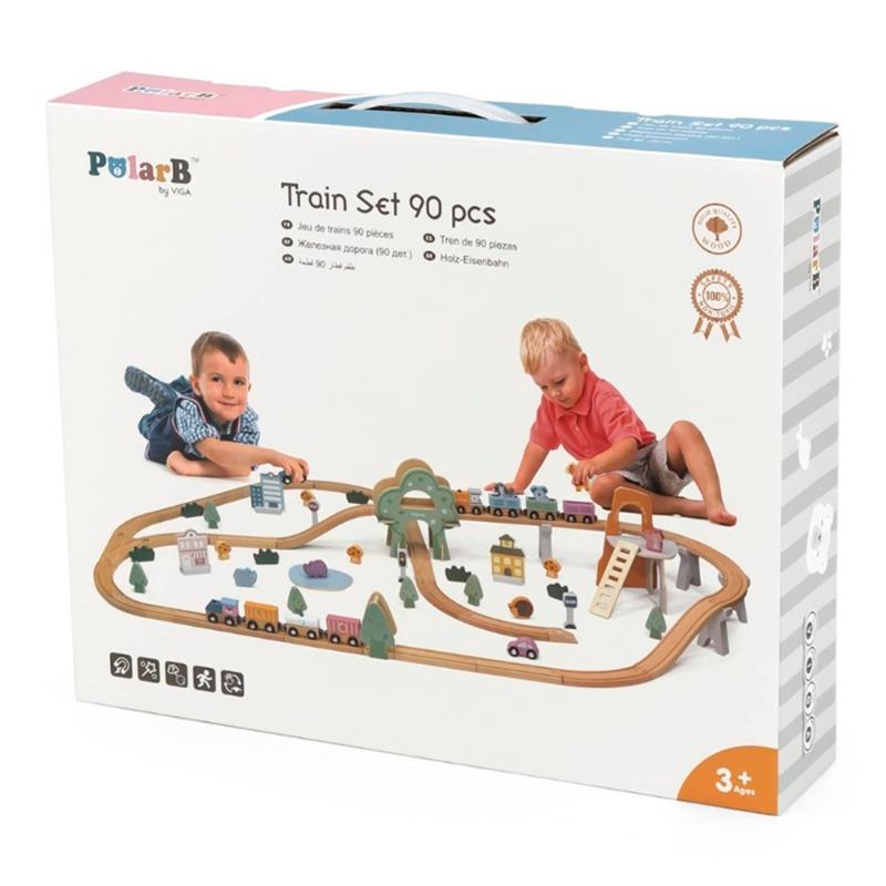 VIGA Train Set - 90 Pcs