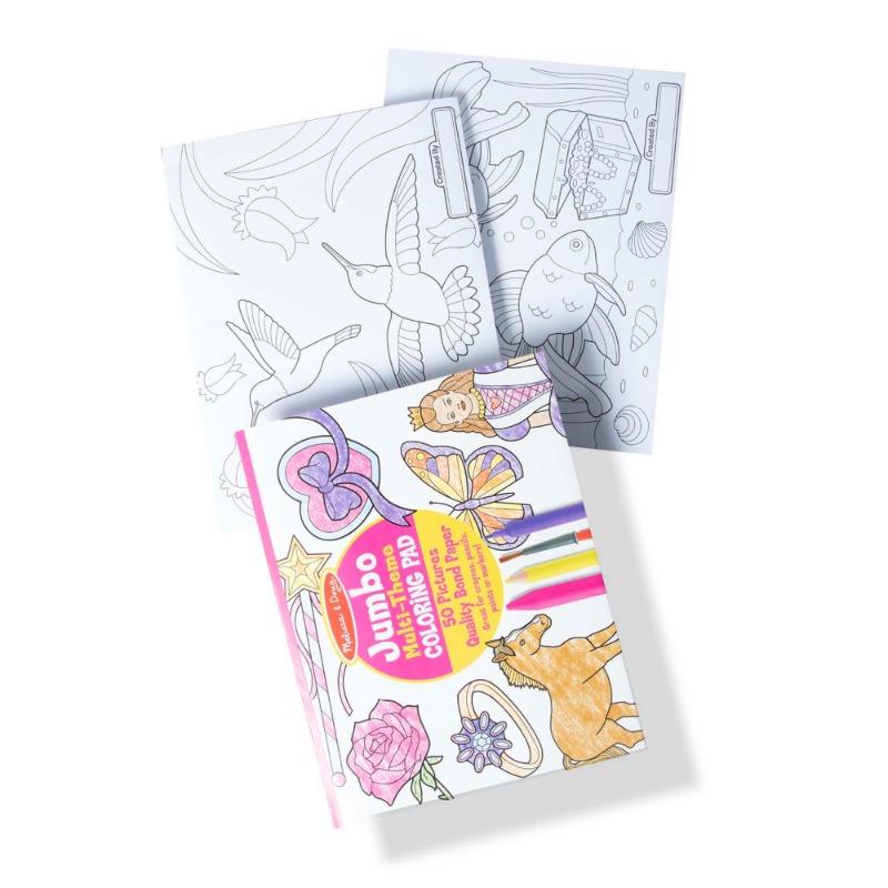 ميليسا آند دوج - مجموعة مذكرة التلوين جامبو للأطفال لون وردي