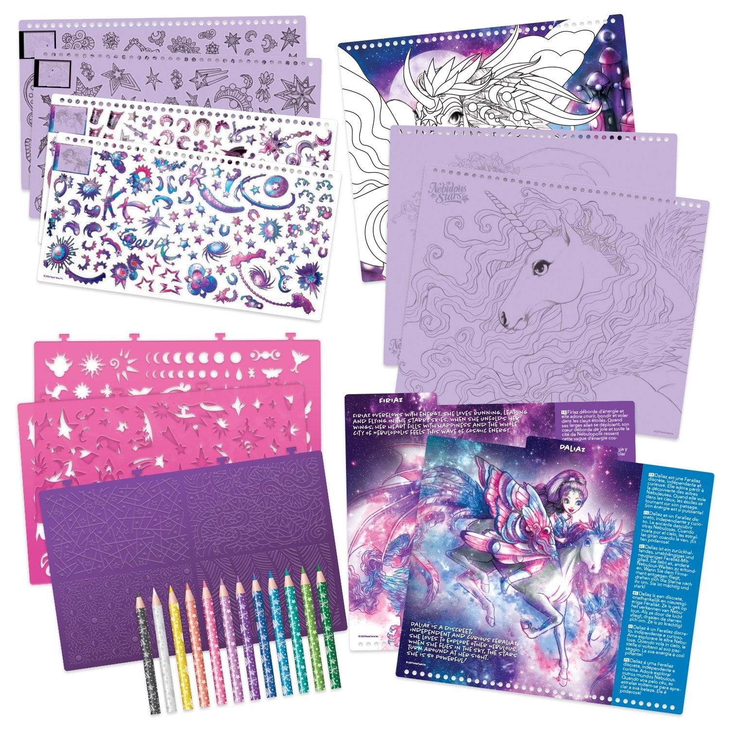 Nebulous Stars -Fantasy Horses Creative Sketchbook - Firiaz And Daliaz