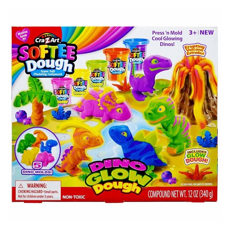 Cry Z Art Softee Dough Modeling Compounds Dino Glow Dough