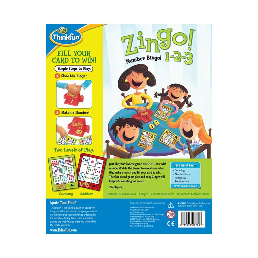 Zingo Number Bingo 1 2 3