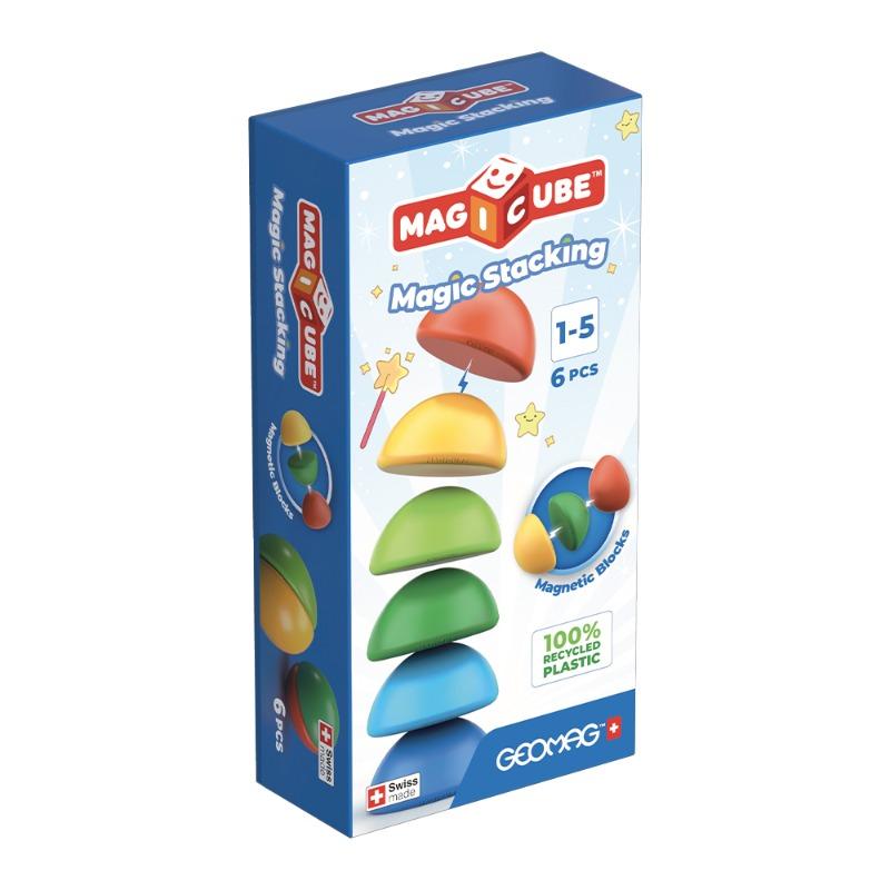 جيوماج ماجيكيوب – مكعبات تكديس معاد تدويرها - 6 قطع