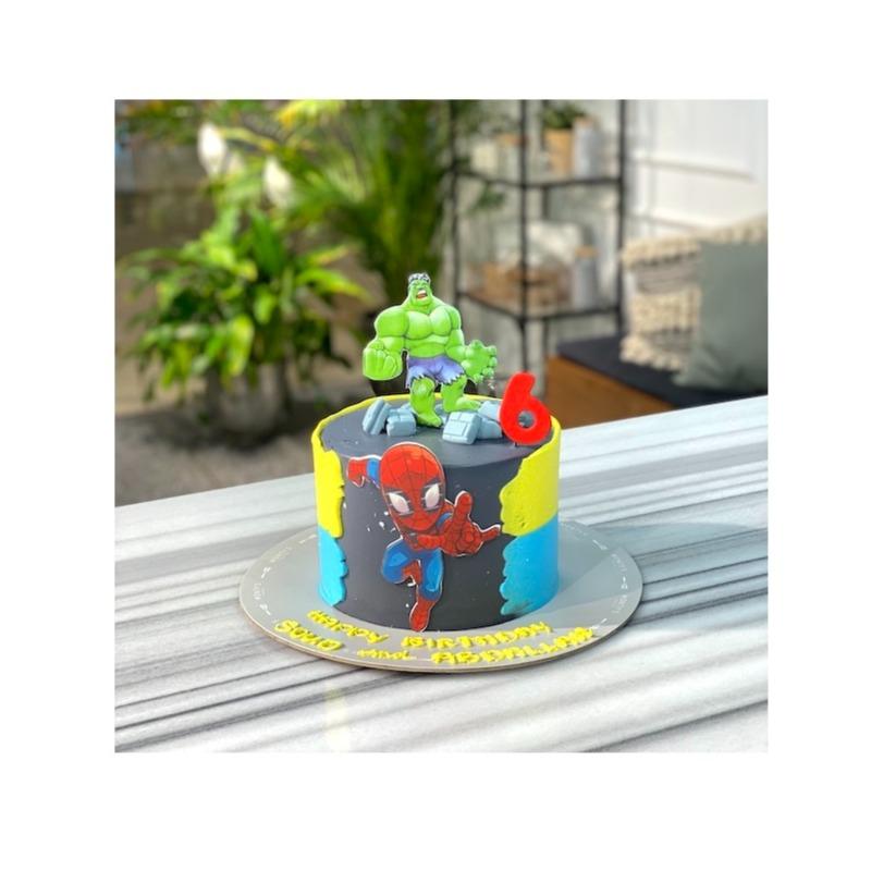 Monty's Hulk X Spiderman Cake