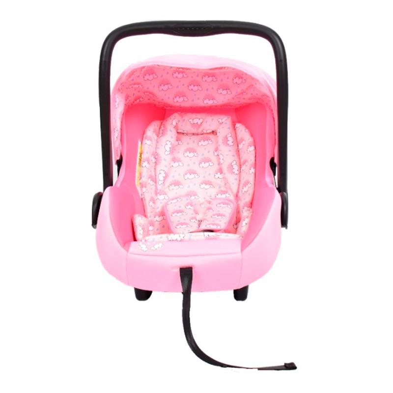 أملا كير - مقعد سيارة للأطفال مع حامل - وردي