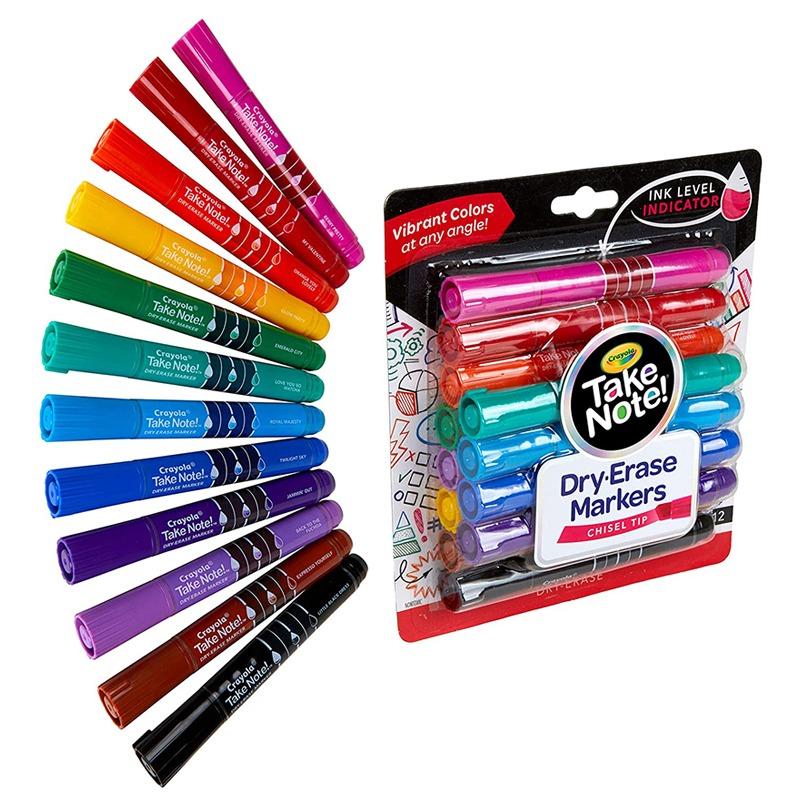 كرايولا - مجموعة أقلام المسح الجاف خط عريض 12 لون