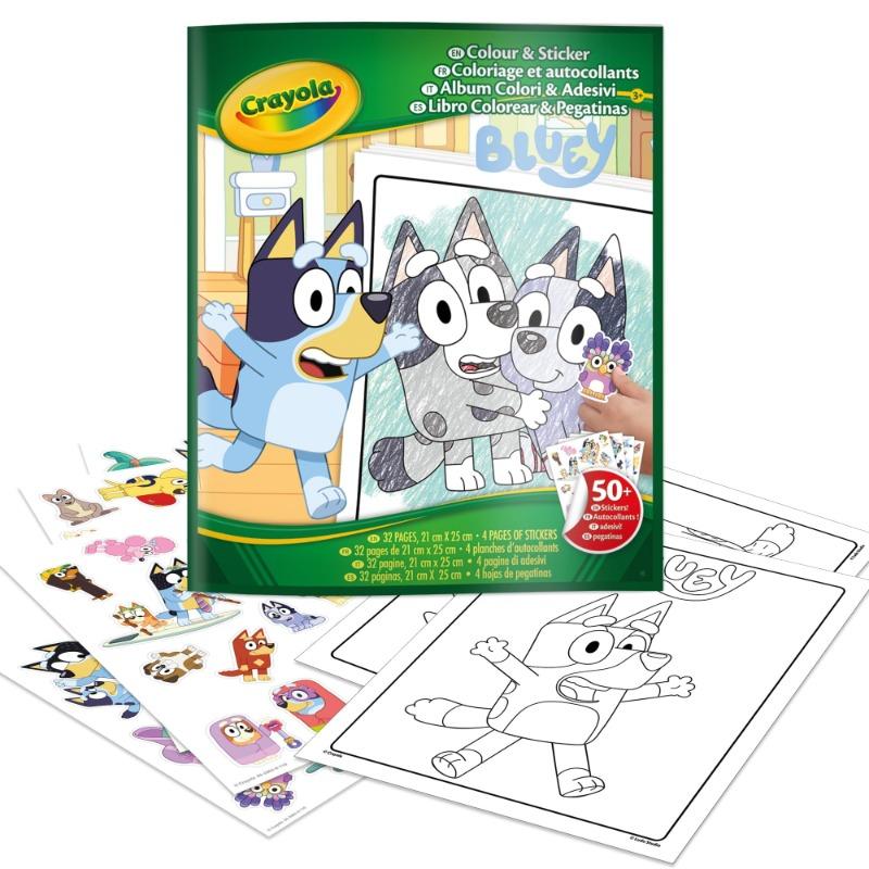 Crayola - Coloring and Sticker Book with Bluey