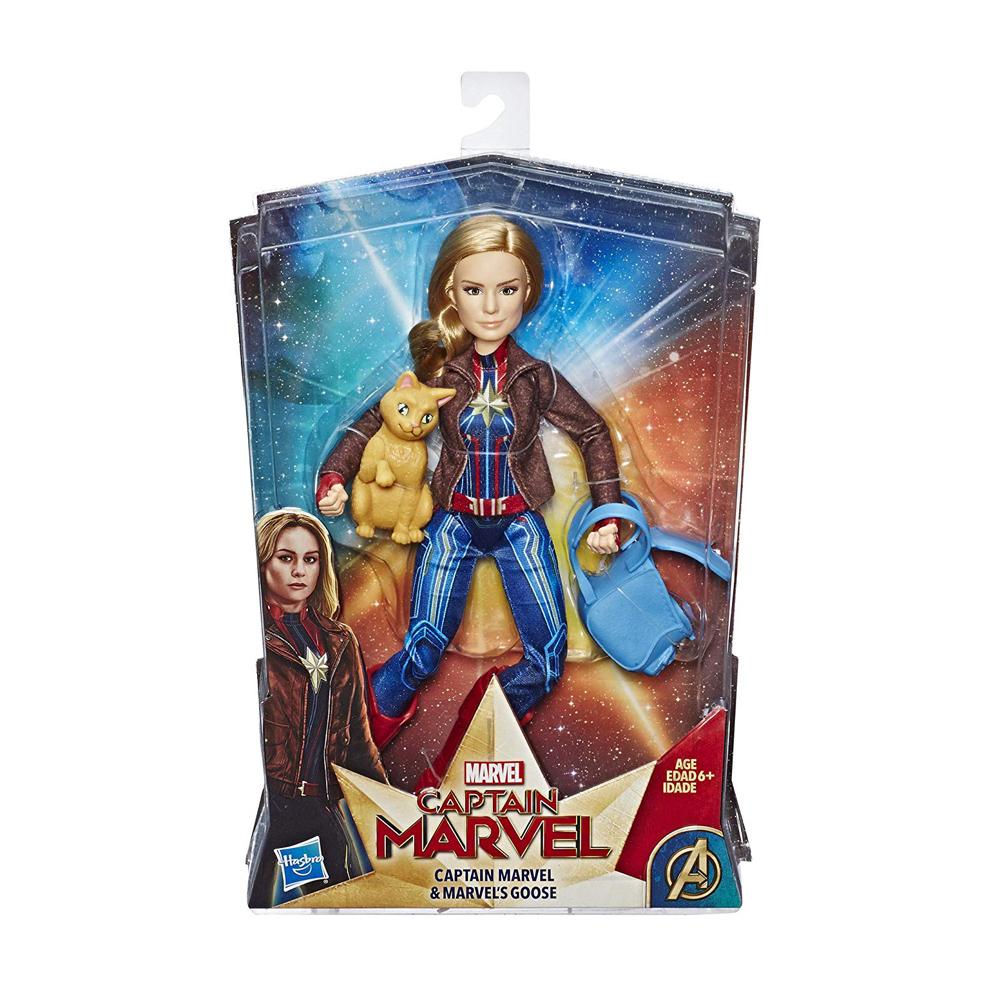 Captain Marvel Super Hero Doll And Goose The Cat