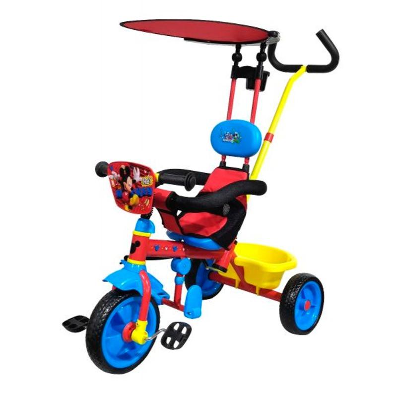 ديزني - دراجة ثلاثية سترول آند ترايك 3 في 1 بتصميم ميكي ماوس