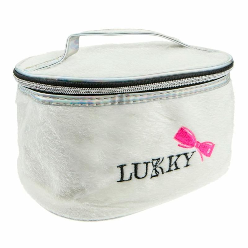 Lukky Big Plush Makeup Purse With Embroidery