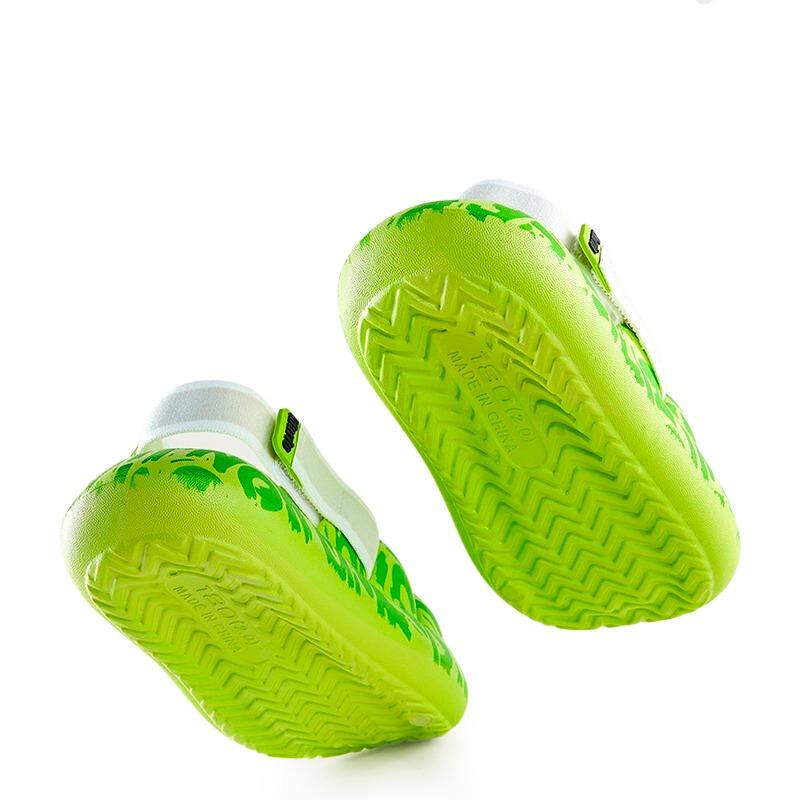 Cheerful Mario Kids Transfer Sandals with Elastic Heel Green