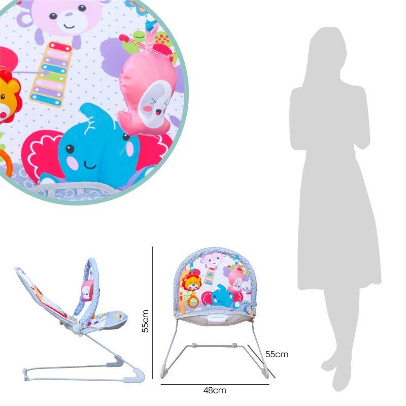 Moon Hop-Hop Baby Bouncer With Vibration - Grey