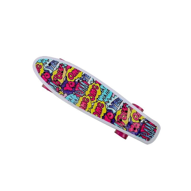 نونوكيدز - لوح تزلج جرافيتي للاطفال لون وردي