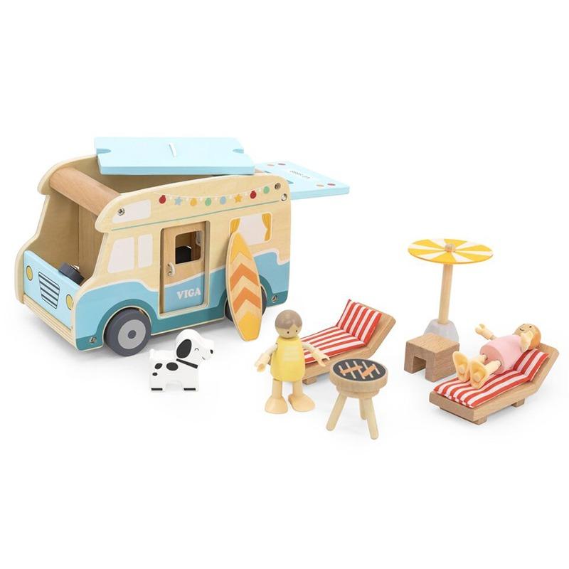 VIGA Wooden Camper Van Beach