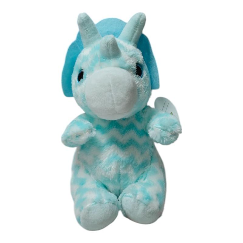 Cuddly Lovables Blue Triceratops Dino Plush Toy 20 Cm