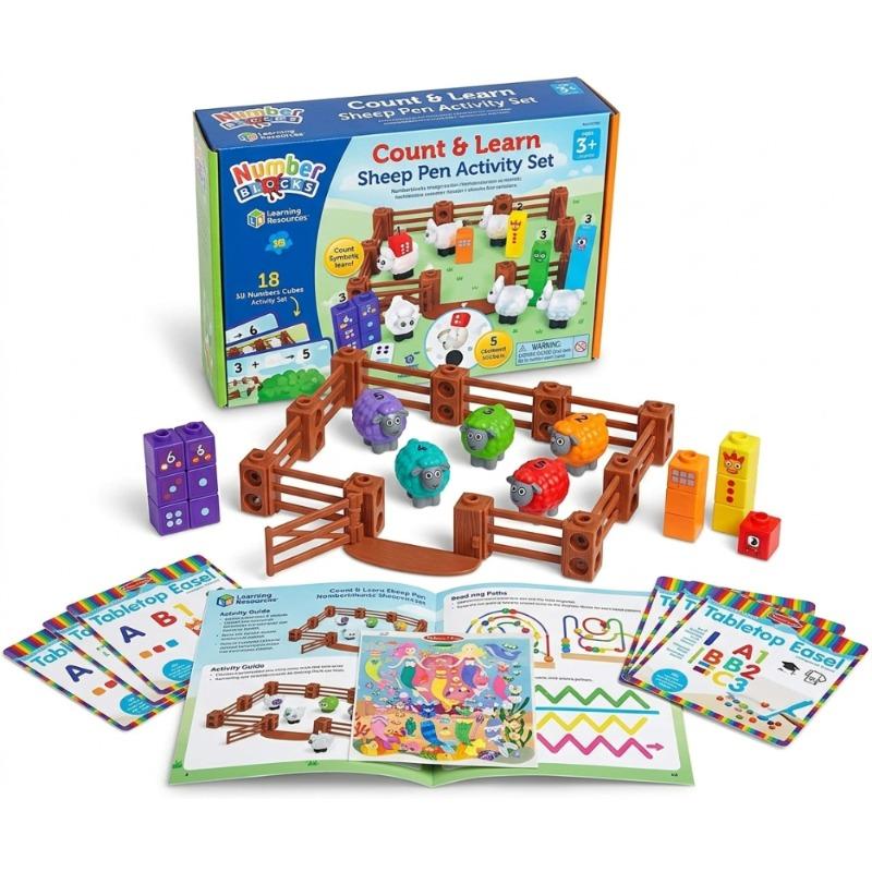 Learning Resources - MathLink Cubes Numberblocks Sheep Farm Activity Set