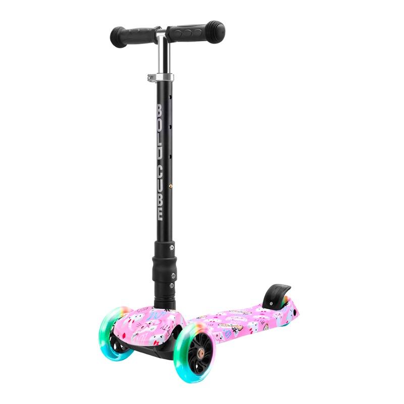 BOLDCUBE 3 Wheel Scooter Big Fold Kitty Love