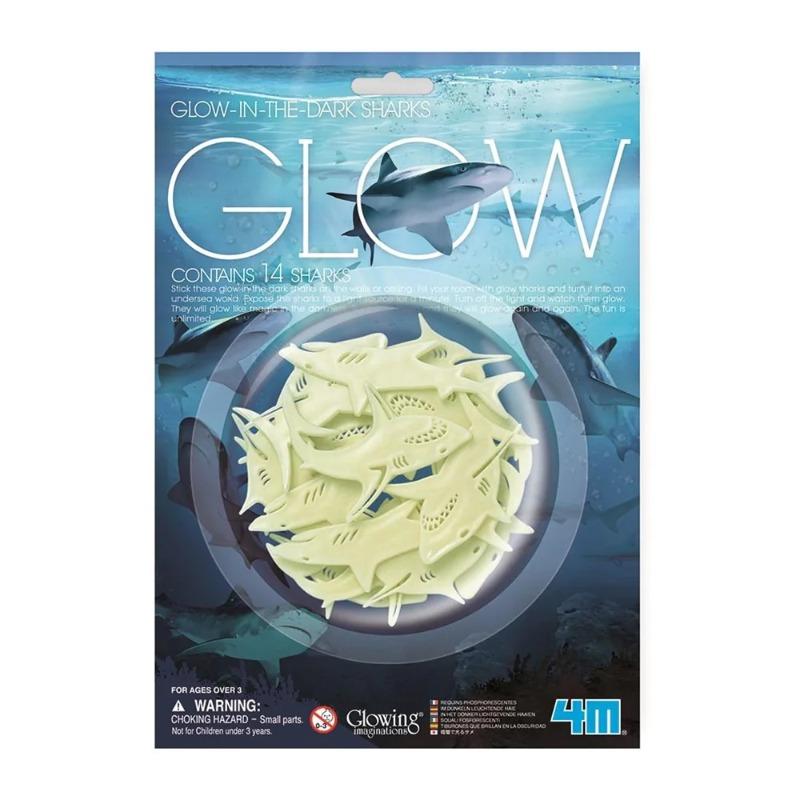 4M Card Glow In The Dark - Sharks