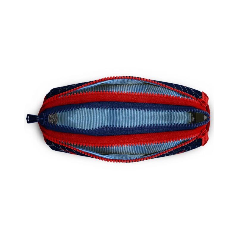 Coral High Kids Pencil Bag Spider Patterned Navy Blue Red