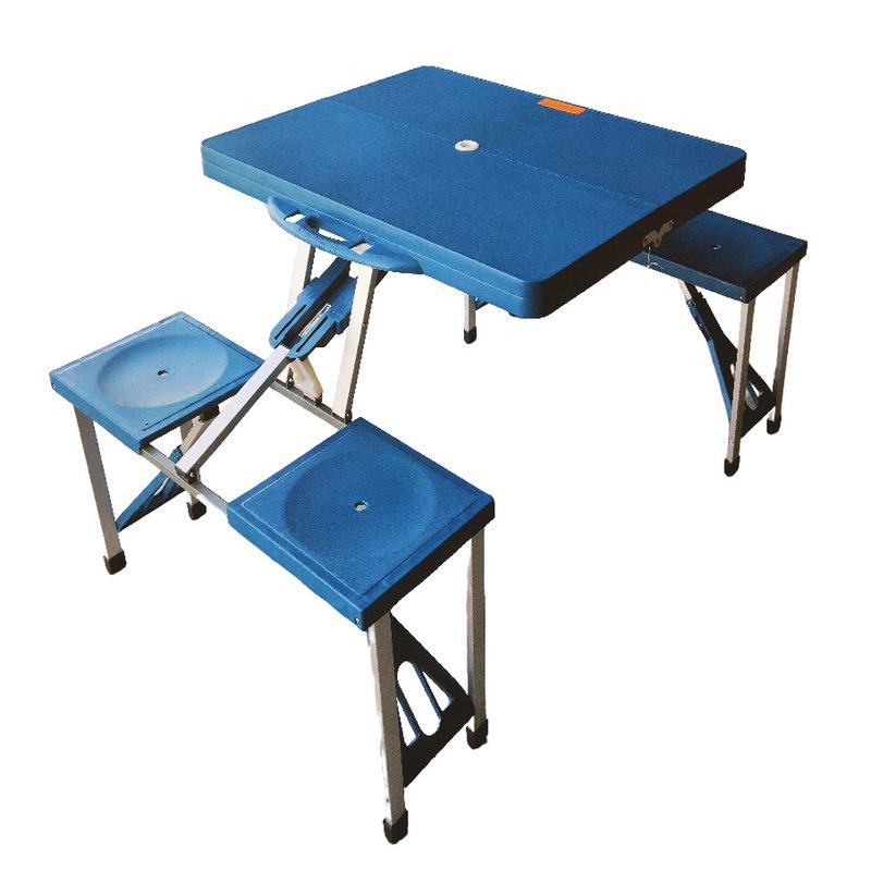 Folding Picnic Table - Blue