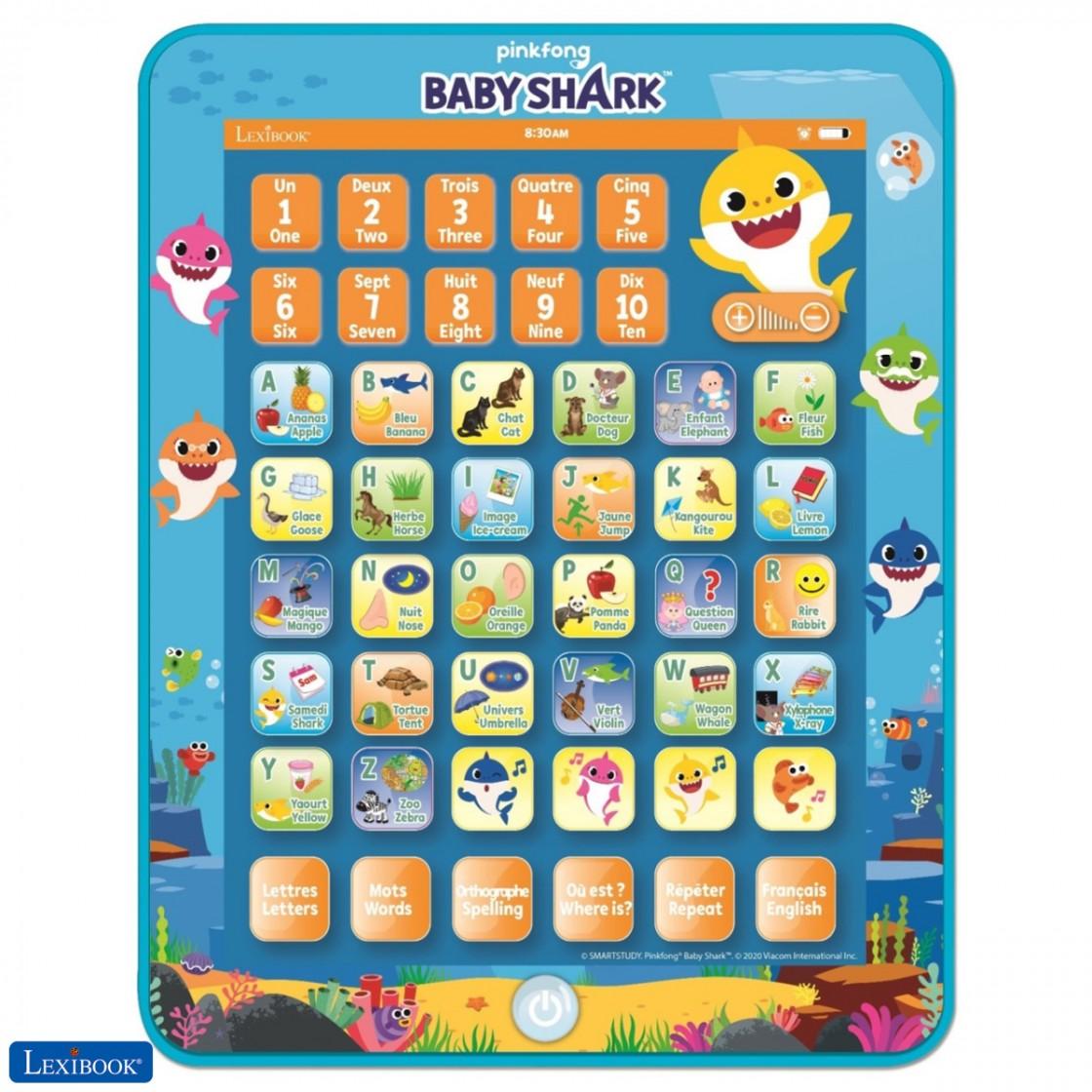 Lexibook - Baby Shark Educational Bilingual Interactive Learning Tablet