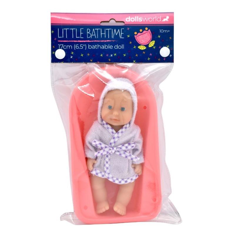 Dolls World Bath Time Doll Assorted Styles - 17 cm
