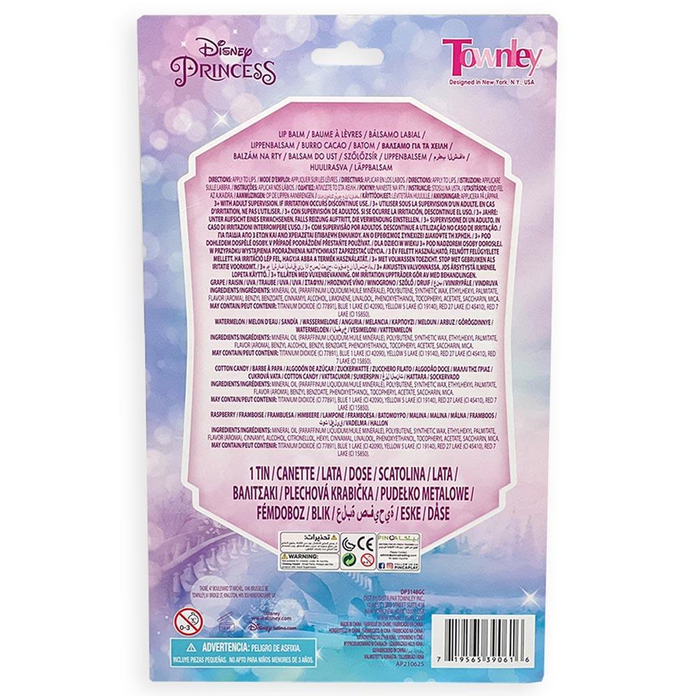 Townley Girl Disney Princess Swirl Lip Balm With Tin Makeup - Pack Of 4