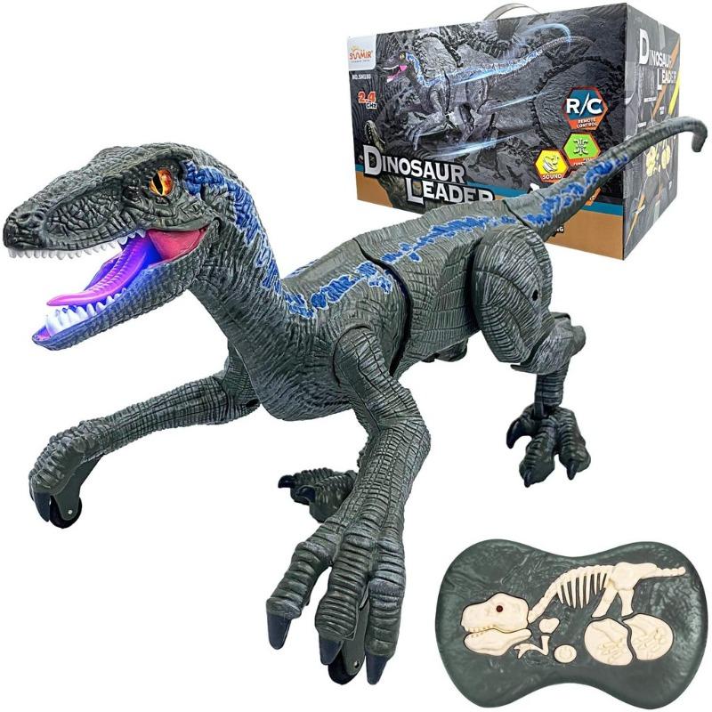 Sunmir Toys RC Dinosaur Leader Velociraptor Simulation Walking