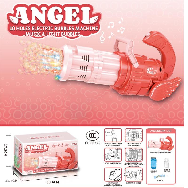 Angel Electric Bubble Machine With Light And Music