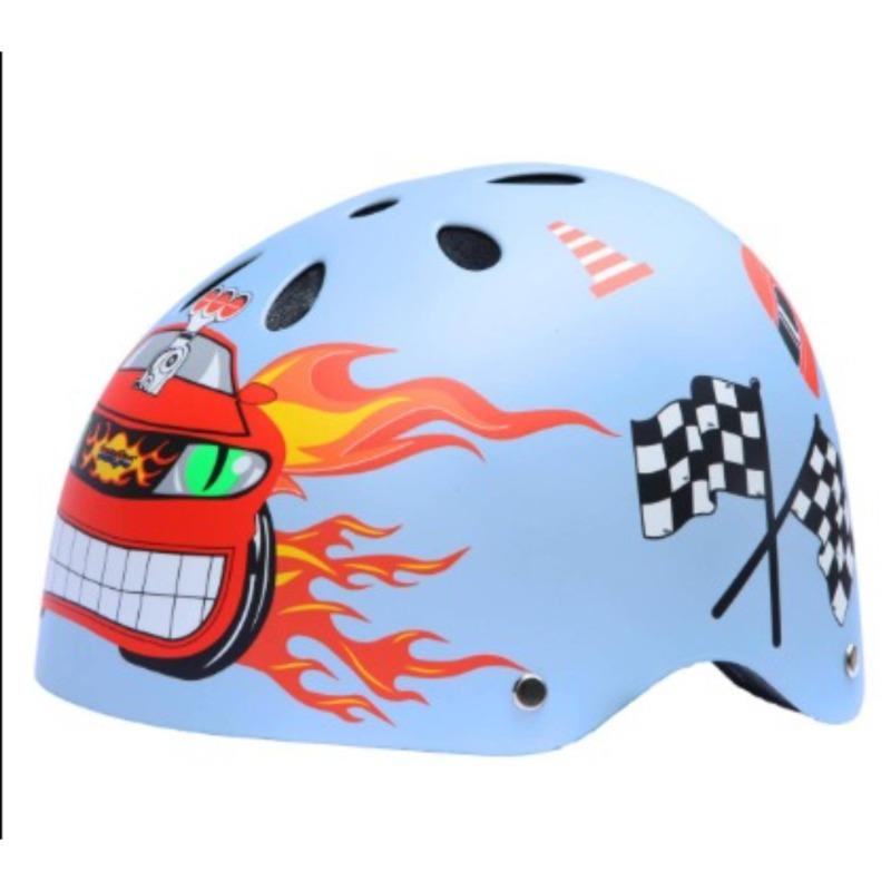 ستريت جام خوذة دراجة صن ماجيك كارفيز (أبيض – أزرق)