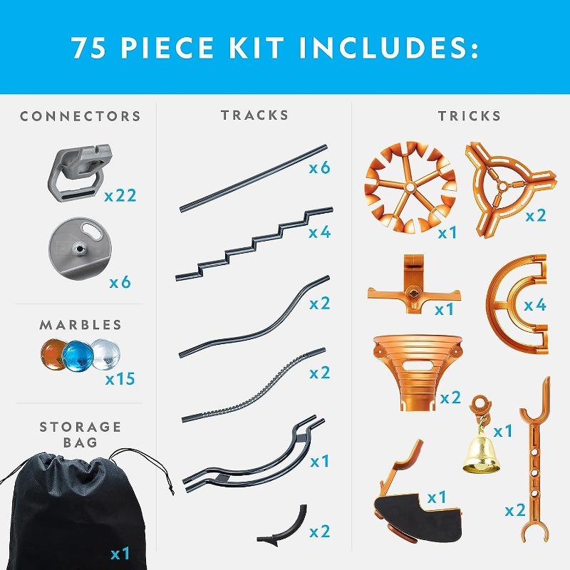 National Geographic Magnetic Marble Run - 75-Piece